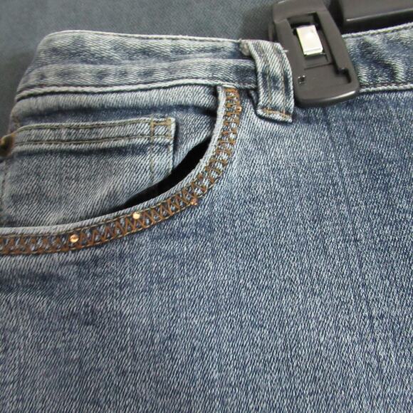 Vintage Casual Corner ANNEX Jeans Womens 20W Blue Denim Straight Stretch Momcore - Picture 3 of 8